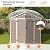 UDPATIO Resin Storage Shed 8 x 6 FT, Plastic Outdoor Storage Shed with Floor Outdside Storage Garden Patio Sheds with Lockable Door for Bike, Garbage Can, Tool, Brown