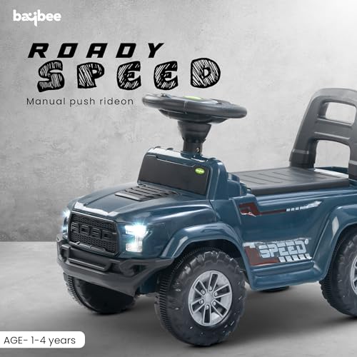 BAYBEE Baby Ride On Car for Kids, Push Jeep with Music & LED Light | Toddlers Ride On Car with Backrest & Storage Basket, Kids Car to Drive 1 to 4 Years Old Boys & Girls (Roady Dark Blue) 7 51ZeuClgB0L