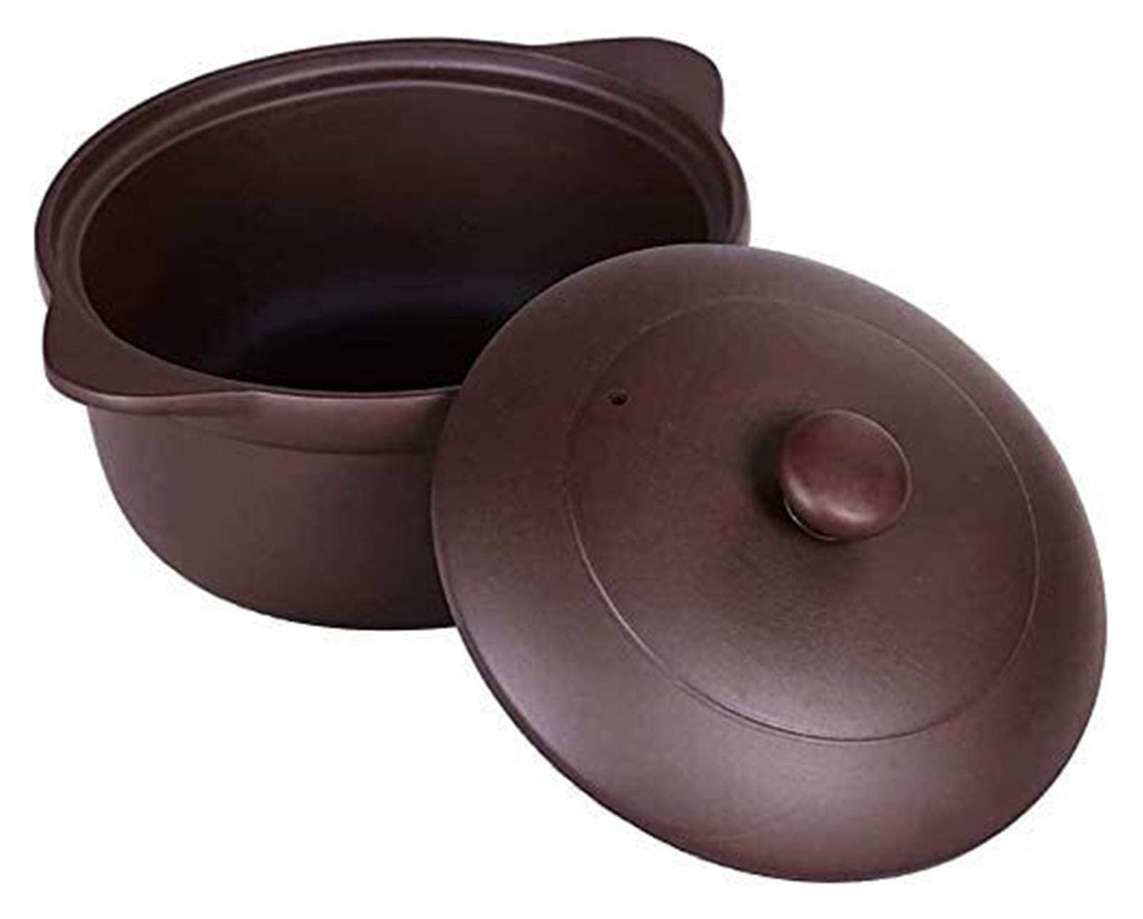 WDCDYQDH Clay Pot For Cooking Casserole Purple Ceramic Handmade Pottery Healthy Cookware With Lid (purple 3.7quart)