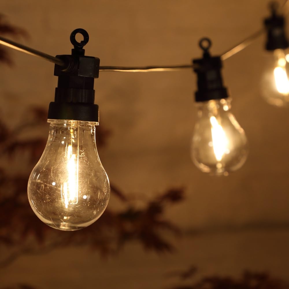 Noma Connectable Bulb Festoon Garden Lights, 10 Warm White LED's, 6.8 m, 6.8 meters - Image 3