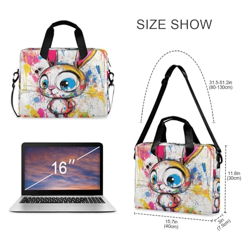 Maletín portátil para laptop 15.6 pulgadas con asas y correa miniatura 5