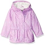 Osh Kosh Baby Girls Cute Midweight Fleece-Lined Jacket, Stars on iris neon, 12M