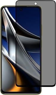 شاشة حماية خصوصية من زجاج مقوى بدرجة صلابة 9 لموبايل شاومي بوكو X4 برو 5G بتصميم مضاد للخدش وخال الفقاعات أزرق