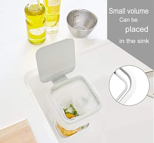 Miniatura 5 de Mukkuri Soporte para bolsas de basura para encimera para cocina casera (rosa)