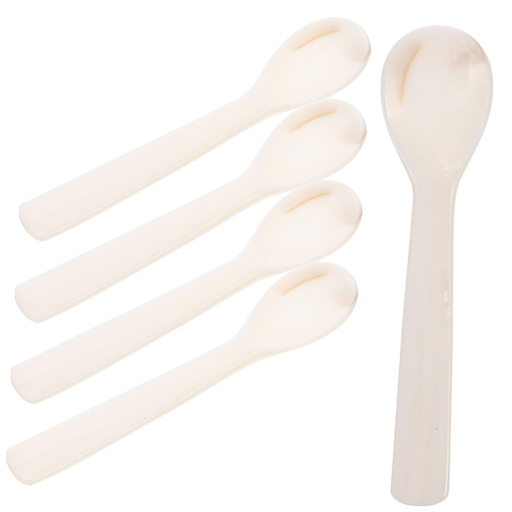 Cabilock 2 Juegos Cuchara De Concha Natural Cuchara De Café De Concha Cuchara Para Café Juego De Cucharas Cuchara Para Cucharas Para Café Cuchara Para 5 piezas * 2