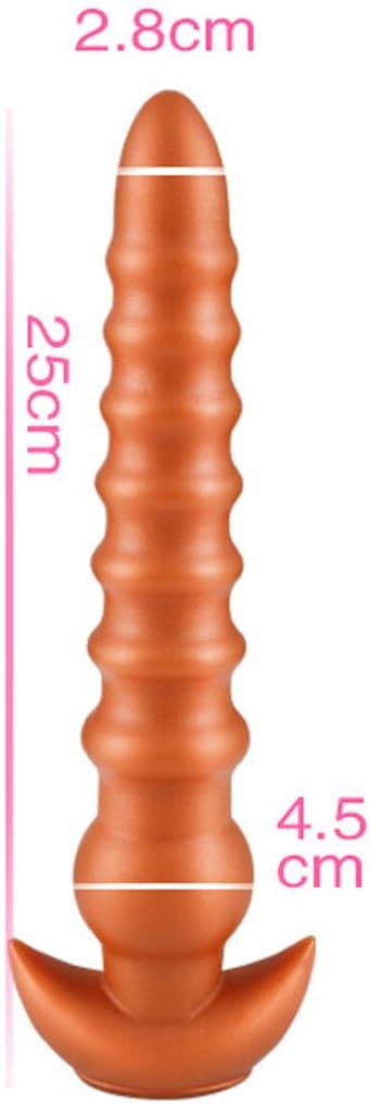 9.84 inch Large Silicone Butt Plug Adult Sex Toy- Anal Toy Anal Plugs Huge Butt Plug Anal Dildo for Women Man (Black)
