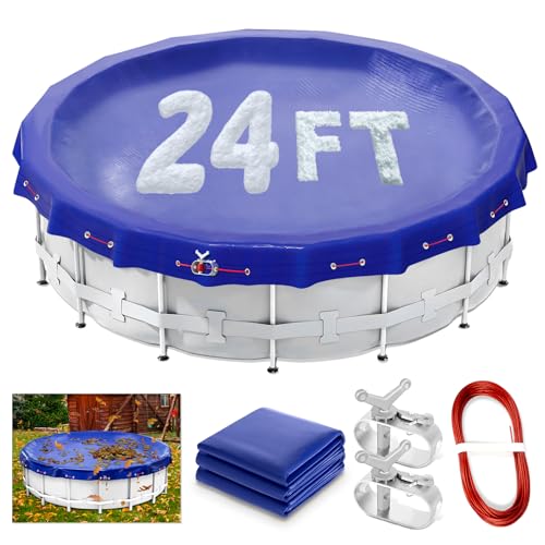 24ft Round Winter Pool Cover for Above Ground Pools 24ft Pool Cover Ki