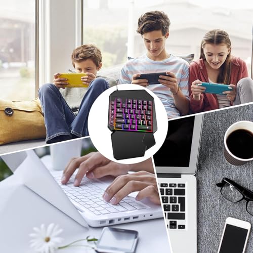 Clavier de jeu mécanique programmable 1 main avec switches réactifs