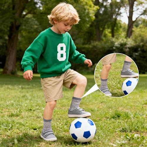 Image of 12 Pairs Kids Cotton Crew Socks, Unisex School Socks Ages 1-13