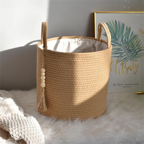 Panier à linge en corde de coton authentique tissé à la main - 4