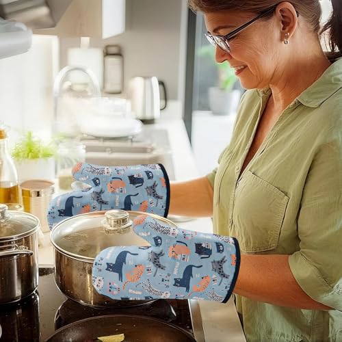 AYADA Cat Oven Gloves, Gauntlet Oven Mitts Cotton for Baking, Cute Cat Design - Breathable & Non-Slip Oven Glove for Kitchen, Chef, Cooking Cake, Cookware, Microwave, Pizza, Pot Holders 1 Pair - Cosy Home Interiors AYADA Cat Oven Gloves, Gauntlet Oven Mitts Cotton for Baking, Cute Cat Design - Breathable & Non-Slip Oven Glove for Kitchen, Chef, Cooking Cake, Cookware, Microwave, Pizza, Pot Holders 1 Pair - Image 7