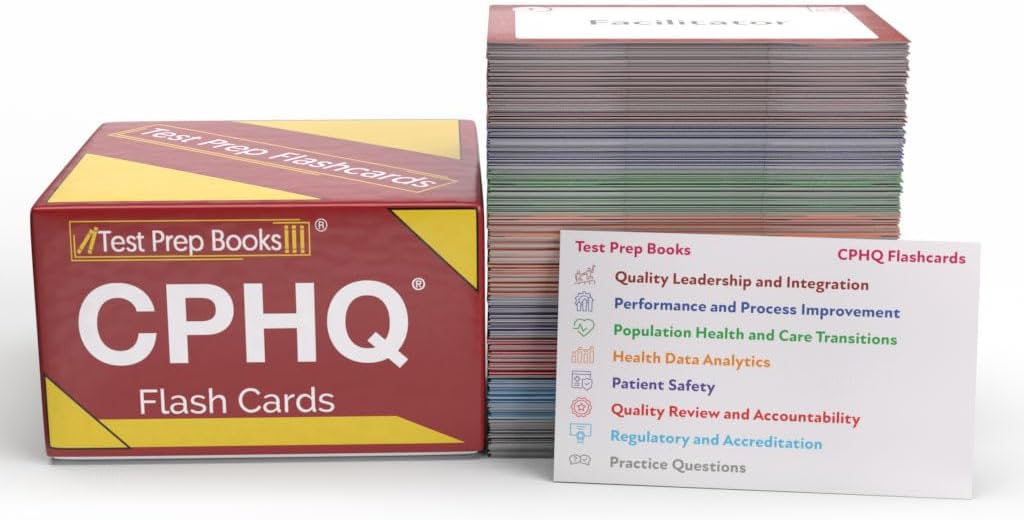 CPHQ Study Cards 2023-2024: CPHQ Exam Prep with Practice Test Questions for The Certified Professional in Healthcare Quality Exam [Full Color Cards]