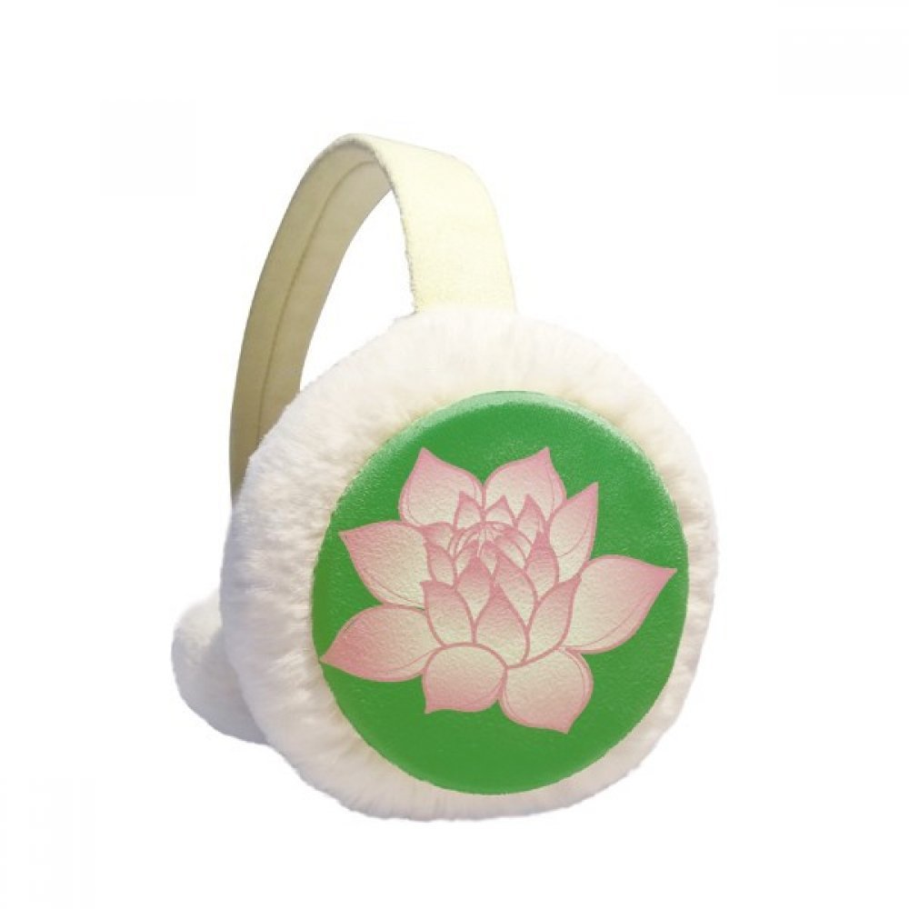 Orejeras de invierno de flor de loto rosa peluche y diseño plegable DIYthinker 5
