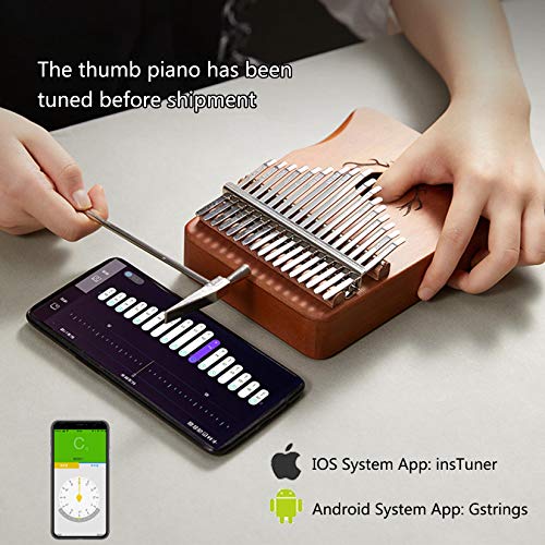 BOTOWI Profession Kalimba Thumb Piano 17 Clés avec Marteau de Réglage pour Adultes/Enfants/Débutant, Portable Kalimba 21… - Les Beatles, Paul McCartney, John Lennon, RIngo Starr, George Harrison BOTOWI Profession Kalimba Thumb Piano 17 Clés avec Marteau de Réglage pour Adultes/Enfants/Débutant, Portable Kalimba 21… – Image 5