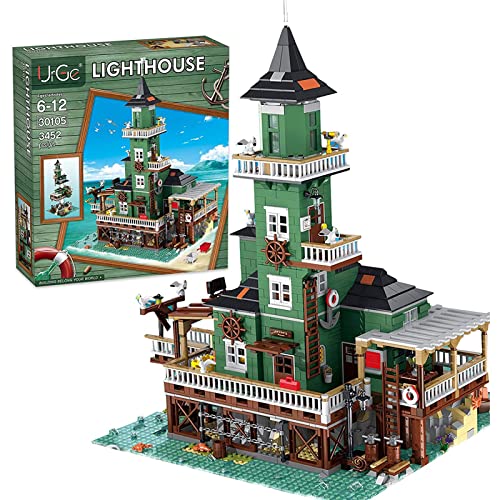 Haus Bausteine Bausatz, Modular Moc Klemmbausteine Haus, 3452 Teile Angeln Leuchtturm Architektur Modell Modulare…