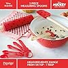 Prestige New Disney Bake with Mickey Mouse Measuring Spoons Sets - Nesting 5 Piece Set, ¼ Tsp to 1 Tbsp, Dishwasher Safe Measuring Spoons, Red #5
