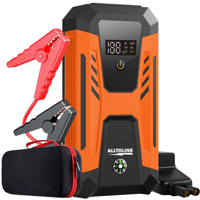 3000A Jump Starter, 26640mWh 20W Snelladen, 12V Booster Autoaccu (voor Benzine en Diesel), Draagbare...