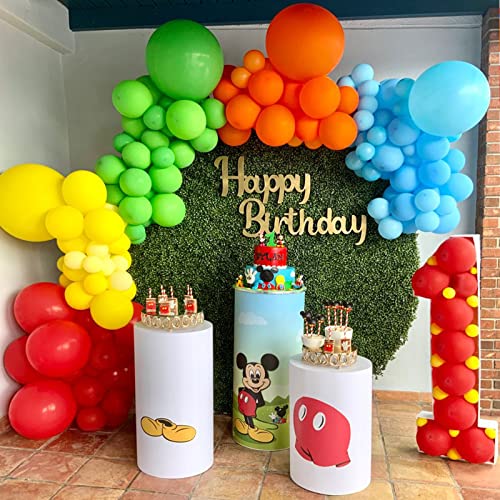 Image of CANREVEL 129pcs Rainbow Balloon Arch Kit 18 12 10 5 Inch, Colorful Balloons Assorted Colors for Baby Shower Encanto Birthday Wedding Anniversary Bridal Shower Party Decoration