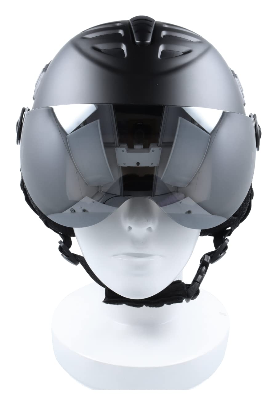 Amazon | バイザー付き ヘルメット スキー スノーボード スノボ