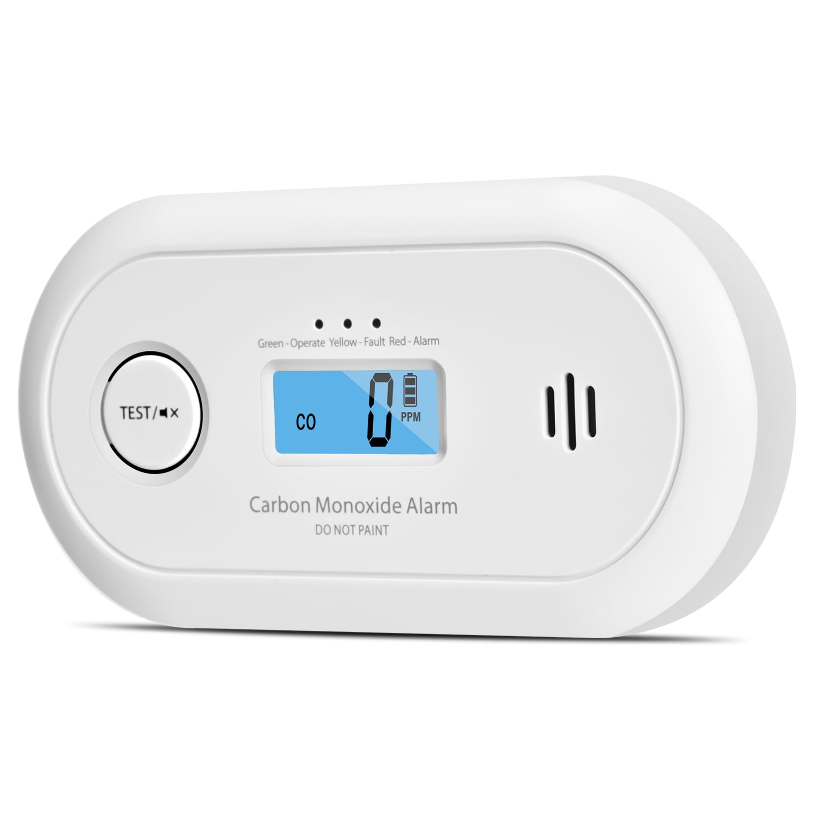 Homcoice Carbon Monoxide Detector with 10 Year CO Sensor, 5 Year Replaceable Battery, Portable CO Detector High Sensitivity Explosion-Proof Design | Standard: EN 50291