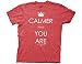 T-Shirt - The Big Lebowski - Calmer Than You Are (Slim Fit), Large, Red Heather