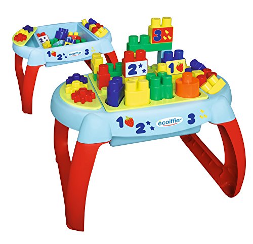 Jouets Ecoiffier - 7763 - La Table d'Éveil Abrick Maxi - Jeu de Construction Pour Enfants - 32 pièces - Dès 12 mois - Fabriquée en France
