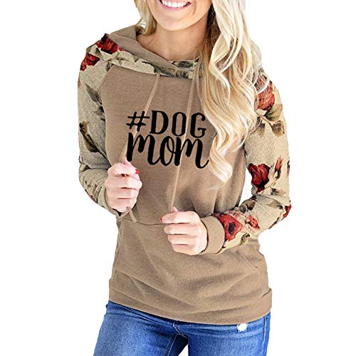 Dog Mom T-Shirt Women Funny Mama O-Neck Graphic Tees Casual Loose Short Sleeve Tops Dog Lover Gift Blouse