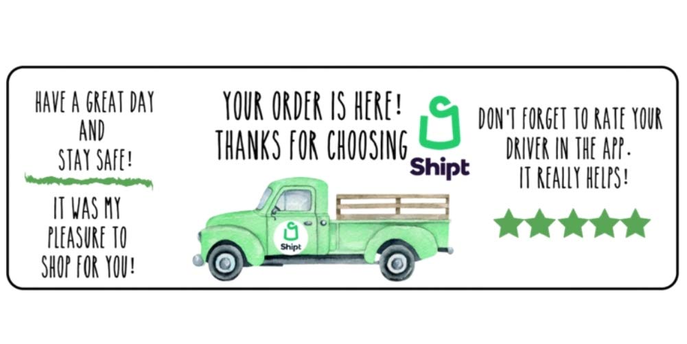 Food Delivery Thank You Stickers 100 Count 4 x 1.33 Labels Shipt