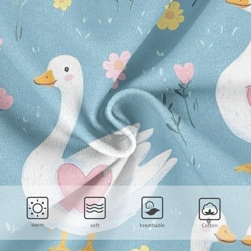 Wusikd Cute White Geese Girls' Underwear Cotton Pink Hearts Girls Briefs Soft Toddler Underwear 2T3