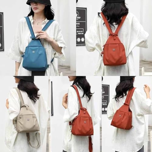 Preferablen Waterproof 2-Way Commuter Bag, Large Capacity Oxford Convertible Shoulder Travel Bag, Anti-Theft Travel Tote, Small Backpack Purse (Black)2