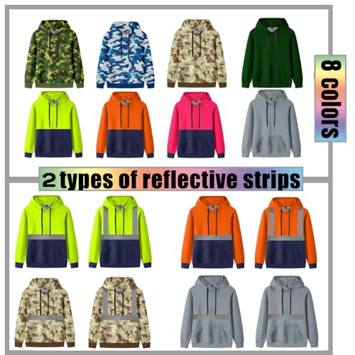 YOWESHOP Customized Hoodie for Men Sweatshirt with Reflective Strip3