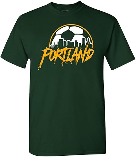 Xtreme Apparrel Team City Skyline Men's T-Shirt for Soccer Fans