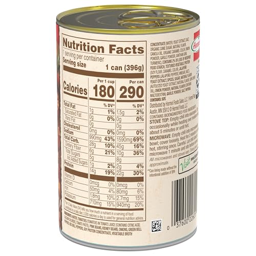 Image of HORMEL Chili Plant-Based Chili With Beans (Pack of 12), 14 oz