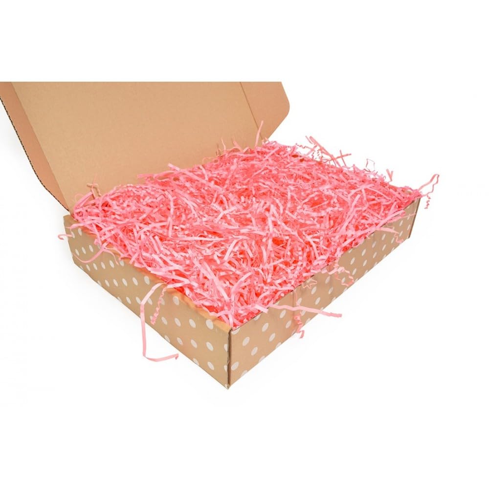 Geschreddertes Kraftpapier 5kg - rosa Farbe - Füllmaterial für Versand Kartons Geschenke - Stroh für Pakete - umweltfreundlicher Transportschutz Verpackungsmaterial
