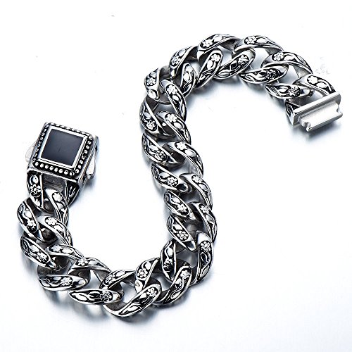 Coolsteelandbeyond chunky heavy mens stainless steel curb chain b…