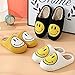 Smiley Face Slippers,Retro Soft Plush Lightweight House Slippers Slip-on Cozy Indoor Outdoor Slippers,Slip on Anti-Skid Sole