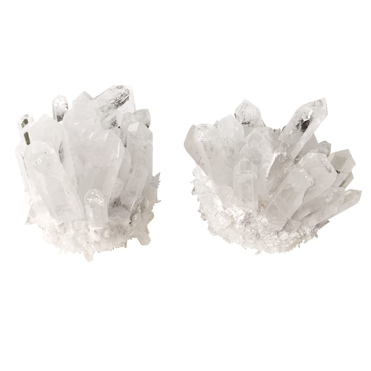 Clúster de Puntas de Cristal de Cuarzo Transparente Natural para, racimo de Puntas de Cuarzo Transparente 500-600 - decoración hogareña