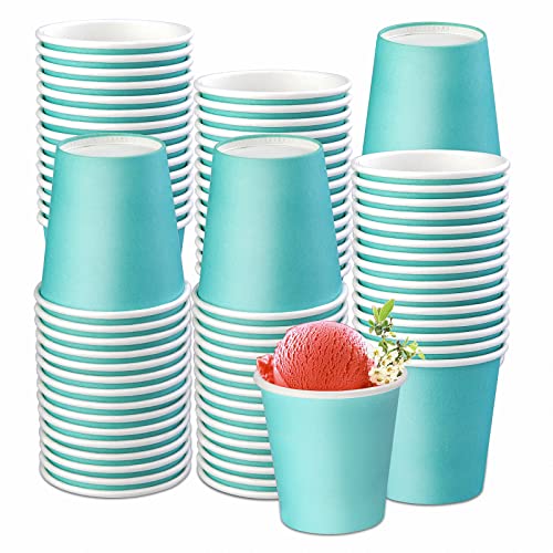 Lot de 100 gobelets en papier de 3 oz - Gobelets jetables - Tasses à thé et à café - Gobelets pour camping - Tasses pour boissons à emporter - Tasses à...