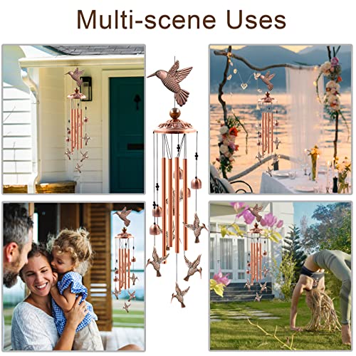 Wind Chimes Outdoor Clearance, Ukulork Aluminum Tube Windchime With S Hook,Patio Garden Decor, Housewarming Gift. (Hummingbird) #TOP4