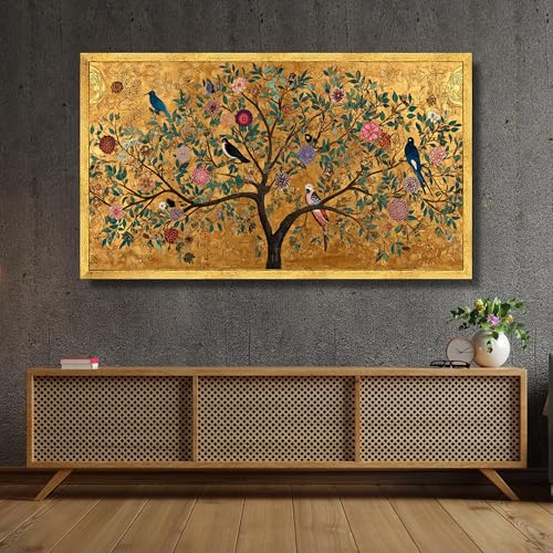 Tableau à l'huile classique 60x105 nature oiseau sans cadre - 4