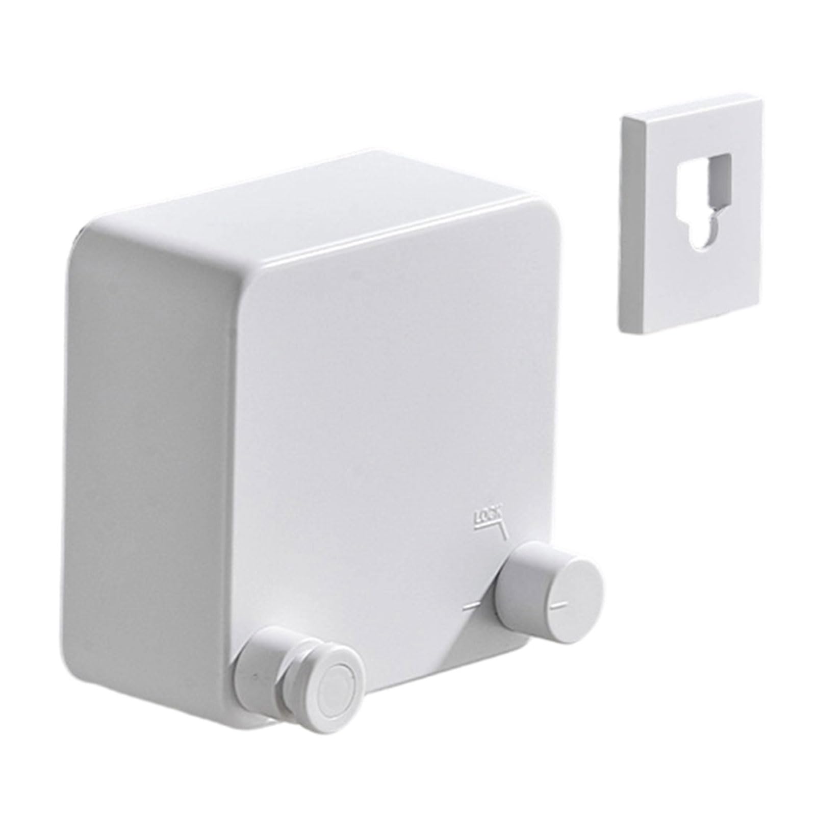 Tsophreniq White Concealable Wall Mounted Retractable Laundry Line Space Saving Design Home Use Secure Wall Mounted Clothesline