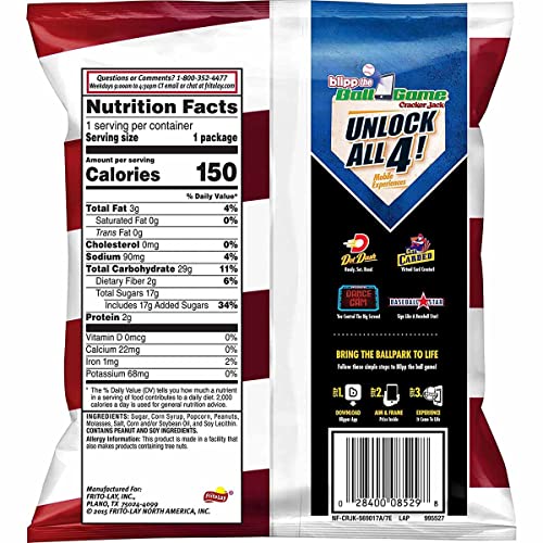 Cracker Jack The Original, 1.25 oz Bags Pack of 12 Caramel Coated Popcorn and Peanuts Snack comes with Bonus Inspirational Magnet by D'Elite Box - image 3