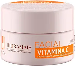 Creme Facial Vitamina C Hidramais - Hidratante Rosto 100g - Absorção Rápida e Luminosidade - Cuidado Diário