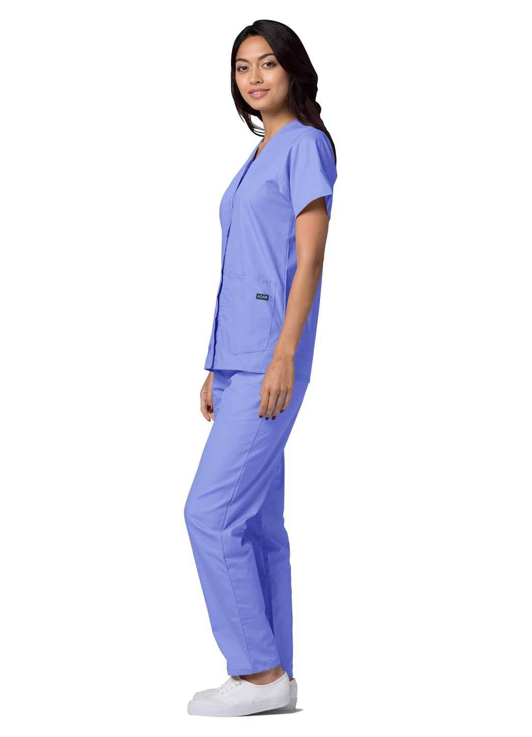 Adar Uniforms Damska koszulka medyczna 604cbl4x, niebieska niebieska koszulka, 4XL UK
