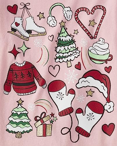 Image of The Children's Place,Long Sleeve Christmas Graphic T-Shirt,Small (5 /6)