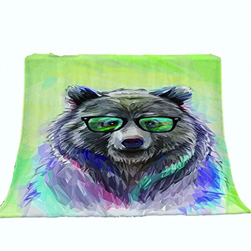 Couverture impression 3D ours en microfibre chaude et douce 150x200cm - 5