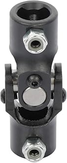 SCITOO 9/16-26 Spline x 3/4" Smooth Round Steering Shaft Universal U-Joint Black Single, 96mm Working Angle 35 Degree