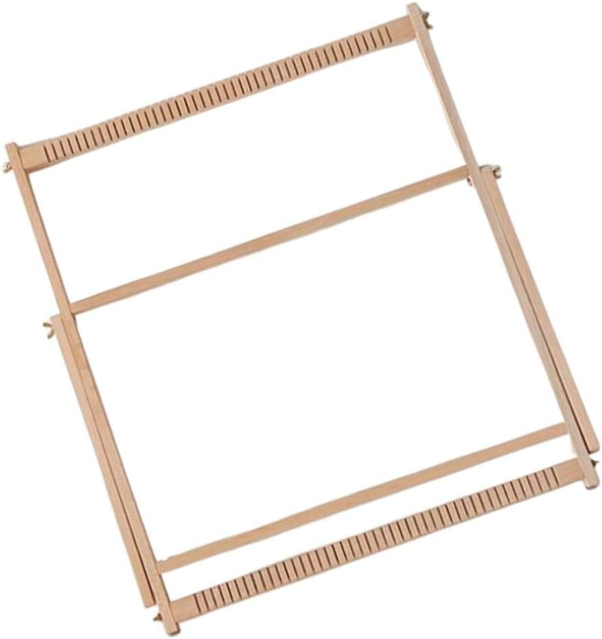 Wooden Weaving Loom Kit Hand-Knitting DIY Crafts Tool with Stand for Adults and Kids - Adjustable Multi-Craft Frame Loom Set for Tary, Large Weave Area - Promotes Concentration