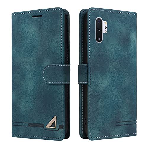OKZone Funda para Samsung Galaxy Note 10 Pro/Note10 Plus, Premium PU Cuero Cierre Magnético Tipo Libro Flip Folio Carcasa Soporte Plegable Ranuras para Tarjetas para Samsung Note 10 Pro (Verde)