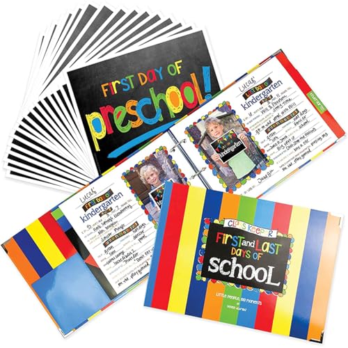 Album fotografico del libro di memoria della scuola per bambini, album del libro del ricordo degli anni della scuola fino al 12 ° grado per il portafoglio di archiviazione ogni immagini di grado